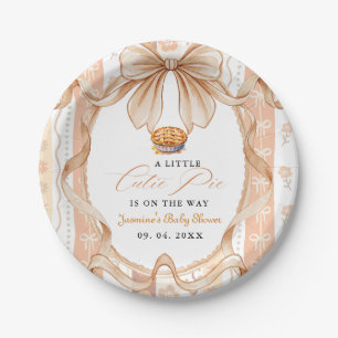 Boho Little Cutie Pie Thanksgiving Baby Shower Paper Plate