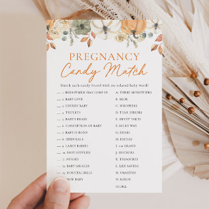 Boho Little Pumpkin Baby Shower Candy Match Game