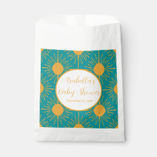 Boho Little Ray of Sun Turquoise Baby Shower Favour Bag