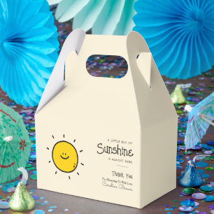 Boho Little Ray Of Sunshine Baby Shower Favor Box