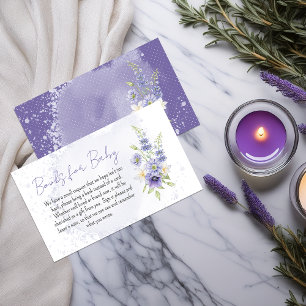 Boho Little Wildflower Baby Shower Books for Baby Enclosure Card