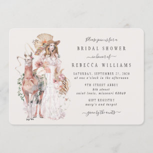Boho Llama Bride Bridal Shower Invitation