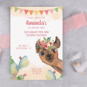 Boho Llama  Invitation