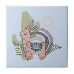 Boho Llama Tile