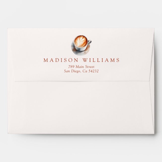 Boho Love Is Brewing Coffee Floral  Envelope (Back (Top Flap))