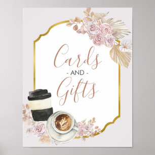 Boho Love is Sweet Bridal Shower Cards & Gifts Pos Poster