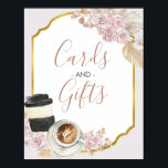 Boho Love is Sweet Bridal Shower Cards & Gifts Poster<br><div class="desc">Boho Love is Sweet Bridal Shower Cards & Gifts Poster</div>