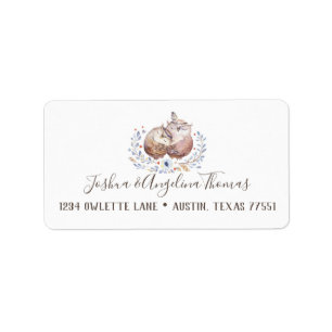 Boho Love Ows Mariages Étiquettes de adresse