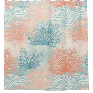 Boho Luxe Watercolor Coastal Coral Pattern (5)