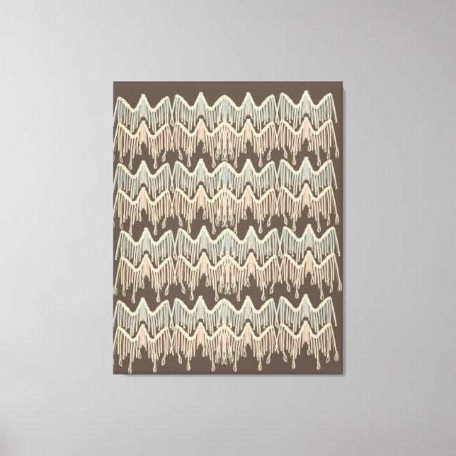 Boho Macrame Painting Doodle Art Canvas Print (Front)