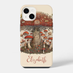  Boho Magical Red Spotted Mushroom iPhone 14 Case