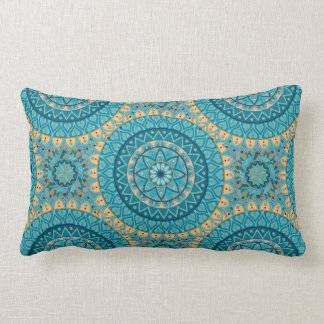 Boho mandala abstract pattern design lumbar pillow