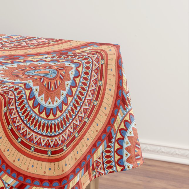 Boho mandala abstract pattern design tablecloth (In Situ)