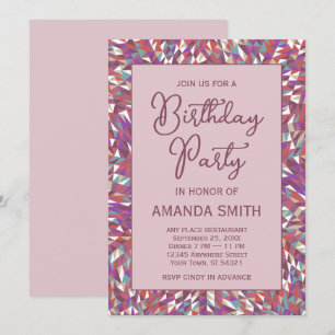 Boho Mandala Birthday Party Invitation