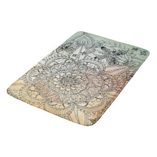 Boho Mandala Bohemian Art Bath Mat