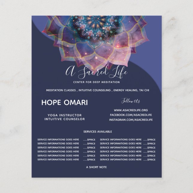 Boho Mandala Company Introduction & Services  Flyer (Front)