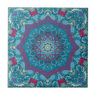 Boho Mandala Festive  Tile