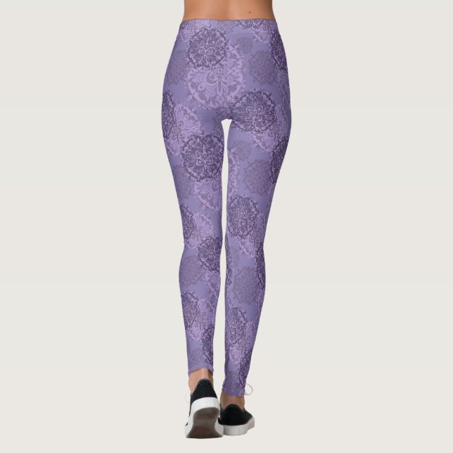 Boho Mandalas Leggings violets (Dos)