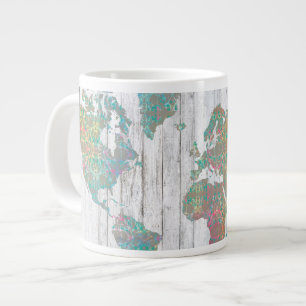 Boho Map II Large Coffee Mug