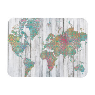 Boho Map II Magnet