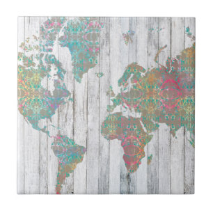 Boho Map II Tile