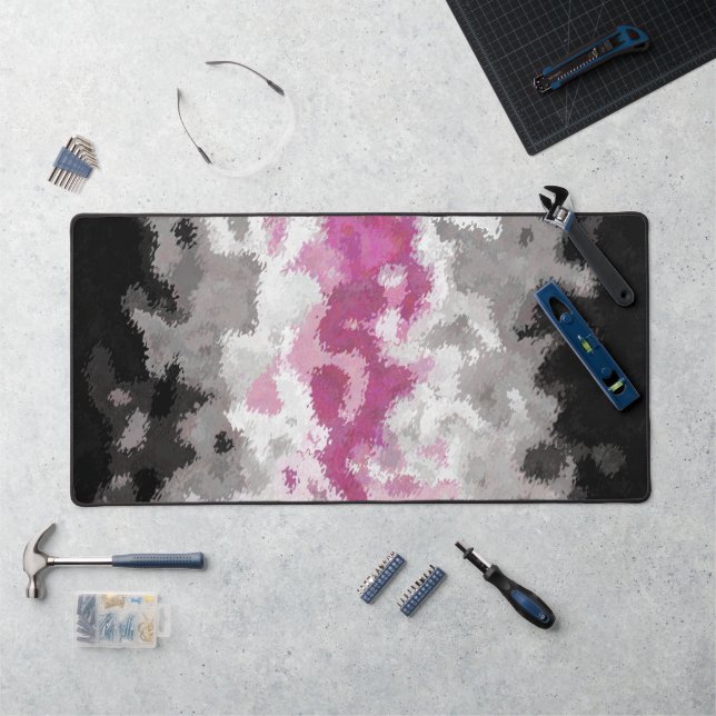 Boho Marbled Abstract Librafeminine Pride Flag Desk Mat (Workstation)