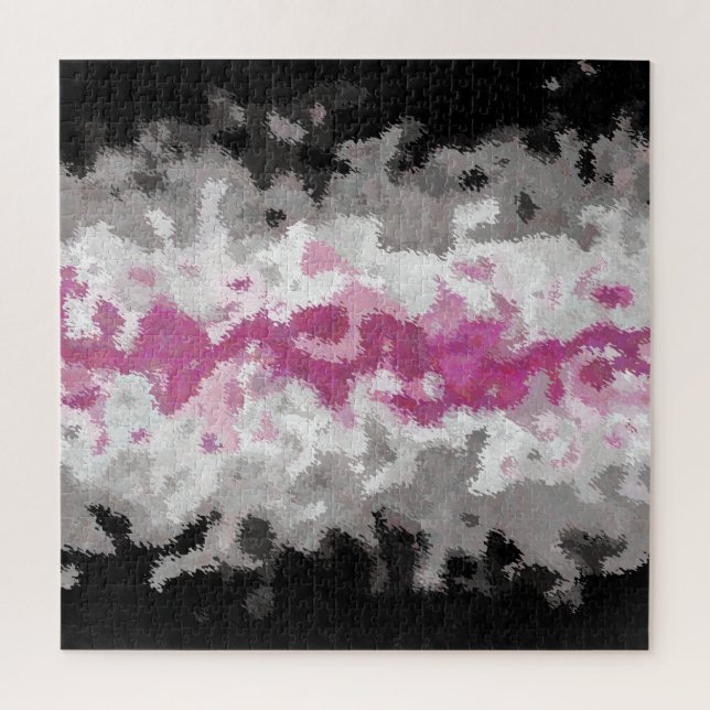 Boho Marbled Abstract Librafeminine Pride Flag Jigsaw Puzzle (Vertical)