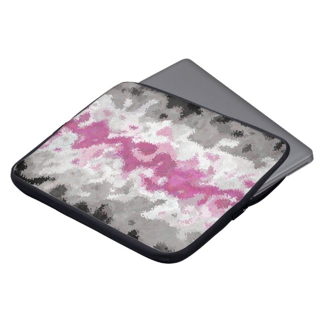 Boho Marbled Abstract Librafeminine Pride Flag Laptop Sleeve (Front Top)