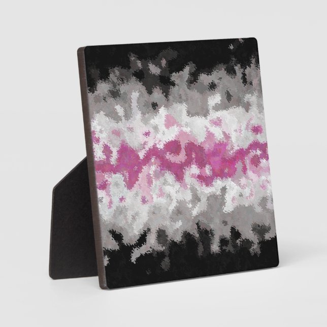 Boho Marbled Abstract Librafeminine Pride Flag Plaque (Front)