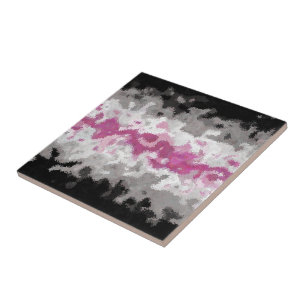 Boho Marbled Abstract Librafeminine Pride Flag Tile