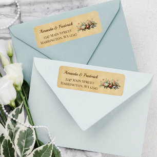 Boho mariage arrangement floral adresse vintage