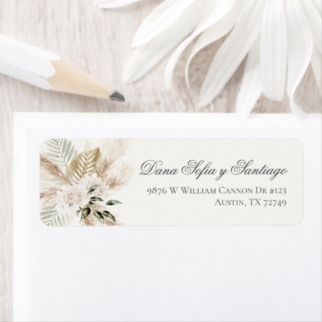 Boho Mariage espagnol invitation (En situation)