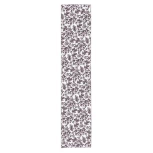 Boho Matisse Botanical Shapes Pattern Black Grey Short Table Runner