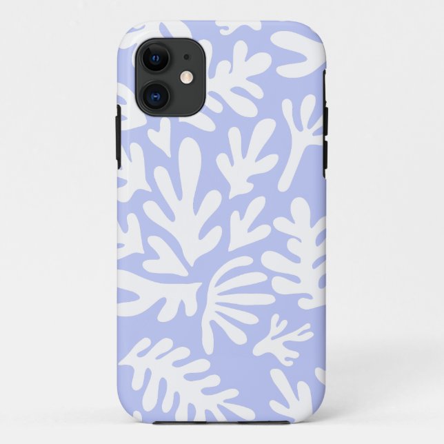 Boho Matisse Botanical Shapes Pattern Purple Case-Mate iPhone Case (Back)