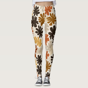Boho Matisse Flower Pattern Leggings