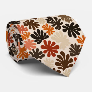 Boho Matisse Flower Pattern  Tie