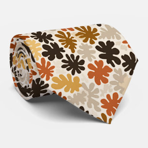 Boho Matisse Flower Pattern  Tie