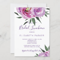 Boho mauve peonies purple plum bridal luncheon