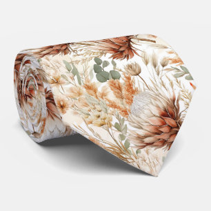 Boho Meadow Wildflowers Neck Tie