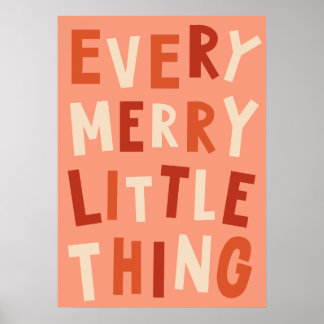 Boho Merry Little Thing Kids Christmas Art Print