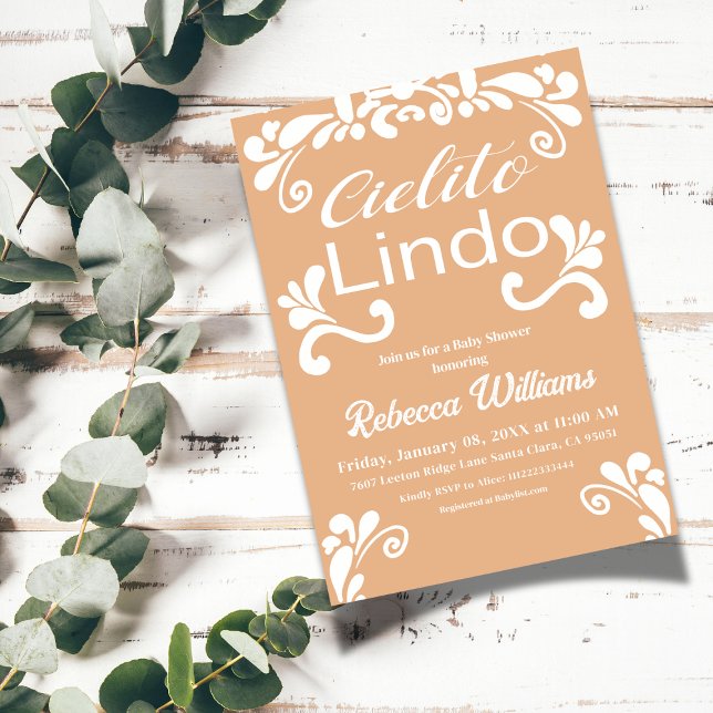 Boho Mexican Fiesta Cielito Lindo Baby Shower Invitation (Creator Uploaded)