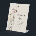 Boho Mimosa Bar Sign<br><div class="desc">This stylish & elegant Boho Mimosa Bar Sign features gorgeous hand-painted watercolor wildflowers arranged in a lovely bouquet. Find matching items in the Boho Wildflower Bridal Shower Collection.</div>