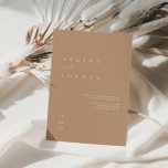 Boho Minimalist Beige Tan Wedding Invitation<br><div class="desc">This simple and elegant invitation is perfect for a modern wedding. Design features an handwritten font and modern minimalist design. Designed to coordinate with for the «SERENA» Wedding Invitation Collection. To change your names, wedding location and date, and other details, click «Personalize». View the collection link on this page to...</div>