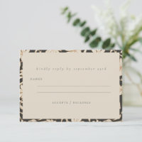 Boho Minimalist Botanical Black and Ivory Wedding