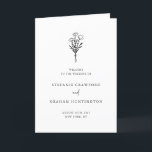 Boho Minimalist Botanicals Black and White Wedding Program<br><div class="desc">Share the wedding details with your family and friends with this customizable wedding program booklet.  It features a minimalist floral bouquet line art. This black and white wedding booklet is perfect for any wedding theme and season. Matching items are available.</div>