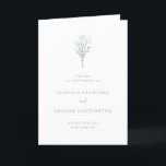 Boho Minimalist Botanicals Sage Green Wedding Program<br><div class="desc">Share the wedding details with your family and friends with this customizable wedding program booklet.  It features a minimalist floral bouquet line art. This sage green and white wedding booklet is perfect for any wedding theme and season. Matching items are available.</div>