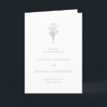 Boho Minimalist Botanicals Sage Green Wedding Program<br><div class="desc">Share the wedding details with your family and friends with this customizable wedding program booklet.  It features a minimalist floral bouquet line art. This sage green and white wedding booklet is perfect for any wedding theme and season. Matching items are available.</div>