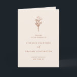 Boho Minimalist Botanicals Terracotta Wedding Program<br><div class="desc">Share the wedding details with your family and friends with this customizable wedding program booklet.  It features a minimalist floral bouquet line art. This terracotta wedding booklet is perfect for any wedding theme and season. Matching items are available.</div>