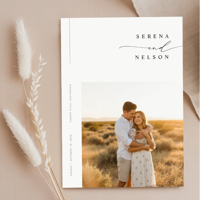 Boho Minimalist Budget Wedding Invitation (Creator Uploaded)