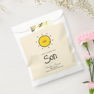 Boho Minimalist here comes the son Baby Shower Favour Bag